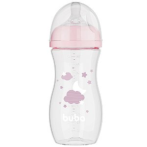 Mamadeira Easy Flow Nuvem Rosa 330ml Buba