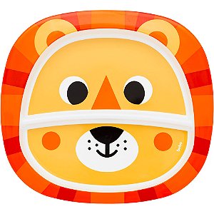 Pratinho Buba Zoo Infantil Estampado Amarelo Leão