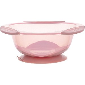 Pratinho Bowl Com Ventosa Tigela Infantil Rosa Buba
