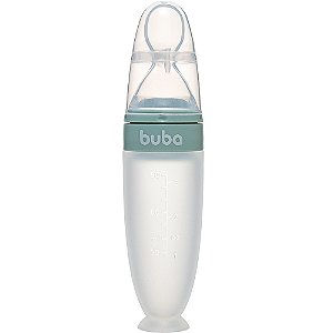 Colher Dosadora Em Silicone Com Ventosa Verde Buba