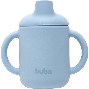 Copo De Transição Em Silicone Com Alça Azul Buba