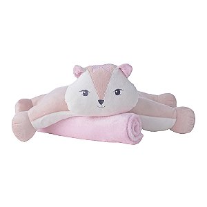 Pelúcia Travesseiro Com Manta Esquilo Pimpolho