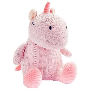 Pelúcia Em Tricô Amiguinho do Bebê Unicórnio Pimpolho