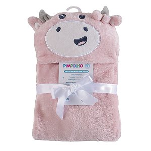 Mantinha Antialérgica Com Capuz Bebê Vaquinha Pimpolho