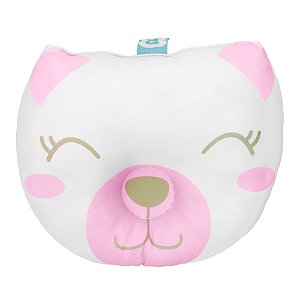 Travesseiro Anatômico Para Bebê Branco/Ursinha Pimpolho