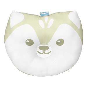 Travesseiro Anatômico Para Bebê Cinza/Lobinho Pimpolho