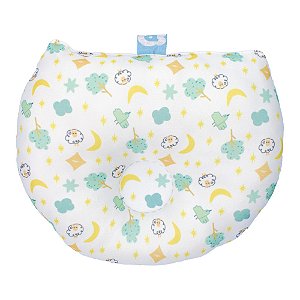 Travesseiro Anatômico Para Bebê Branco/Campo Pimpolho