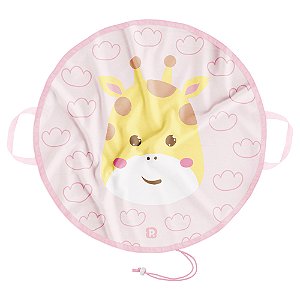 Tapete Impermeável Introdução Alimentar Girafa Rosa Pimpolho