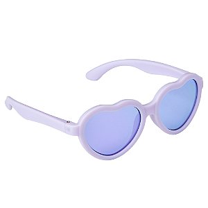 Óculos De Sol Coração Proteção Uv Flexível Tam. P Lilás Buba