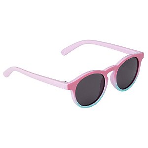 Óculos De Sol Retrô Uv400 Flexível Tam. M Degradê Rosa Buba