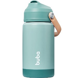 Copo Térmico Parede Dupla Com Canudo Forest Verde Buba