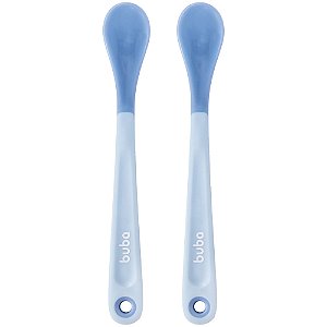 Kit 2 Colheres Termossensíveis Azul Buba