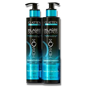 Kit Hidraoxi Milagre dos Fios Glatten Professional Shampoo + Condicionador 300ml cada