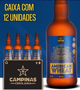 Caixa Fechada com 12 unid. da CAMPINAS American Wheat - 500ml