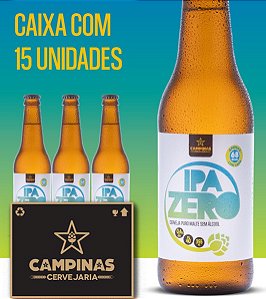 Caixa Fechada com 15 unid. da CAMPINAS IPA Zero - 355ml - Sem Álcool
