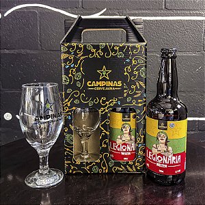 Kit de Cerveja Artesanal - CAMPINAS Legionária German Weizen 500ml + Taça Roma