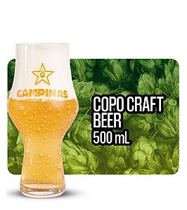 Copo de Cerveja de Cristal Craft Beer Cervejaria CAMPINAS - 500ml