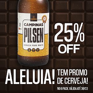 PROMO DA PÁSCOA - Pack de Cerveja Artesanal da CAMPINAS - 6 CAMPINAS Pilsen 600ml