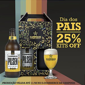 PROMOÇÃO DO DIA DOS PAIS - Kit de Cerveja artesanal - Pilsen 600ml + Taça