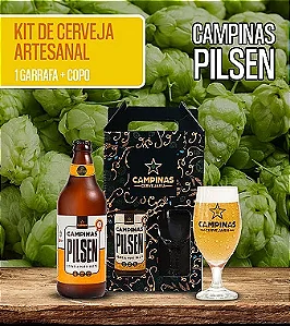 Dia dos Pais - Kit de Cerveja artesanal - Pilsen 600ml + Taça Roma