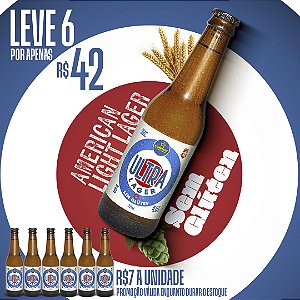 Pack de cerveja artesanal da CAMPINAS - 6 Ultra Lager - sem glúten - 355ml