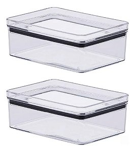 Kit 2 Potes Porta Frios Herméticos Empilháveis Paramount