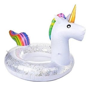 Boia Flamingo Unicornio Gigante Piscina Inflável 90cm Adulto