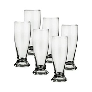 Jogo Kit 6 Taças Copos Vidro Tulipa Cerveja Chopp 240 ml