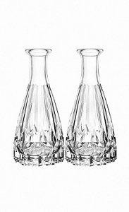 Kit 2 Vaso Decorativo 15 cm em Vidro Jarrinho Flores Solitátio Resistente