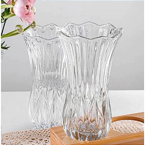 Kit 5 Vaso Decorativo 19cm em Vidro Jarrinho Arranjo Flores  Resistente Estilo Europeu