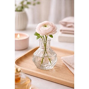 Kit 5 Vaso Decorativo 8cm Mini Vidro Flores Resistente