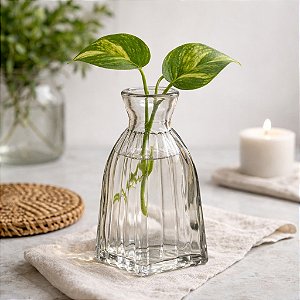 Kit 10 Vasos Decorativo 11 Cm Vidro Flores Solitário Europeu