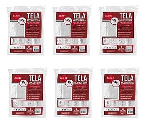 Kit 6 Tela Mosquiteira Janela Velcro Ajustável Anti Insetos