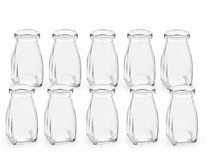 Kit 10 Vasos em Vidro Decorativo Mesa Posta Lembrancinhas