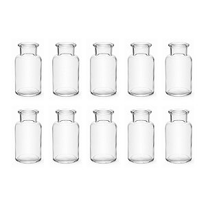 Kit 10 Vasos em Vidro Decorativo Mesa Posta Lembrancinhas