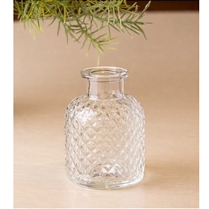 Kit 2 Mini Vasos em Vidro Releve Decorativo Mesa Posta Lembrancinhas