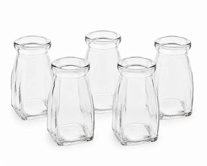 Kit 5 Vasos em Vidro Decorativo Mesa Posta Lembrancinhas