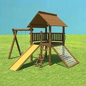 Playground Eucalipto 1 Torre com Balanço Duplo