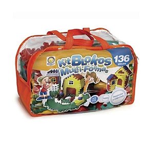 Kit Blokos Multiformas 136 peças