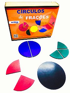 Círculos de Frações MDF 55 pçs - Atlântica