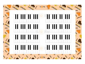 Bloco de Notas Musical - Teclas