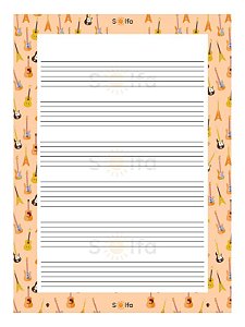 Bloco de Notas Musical - Tablatura