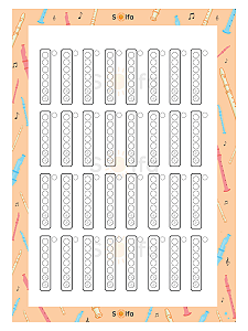 Bloco de Notas Musical - Flauta Doce