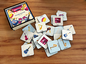Jogo da Memória de Instrumentos Musicais - Esconde-Esconde Musical
