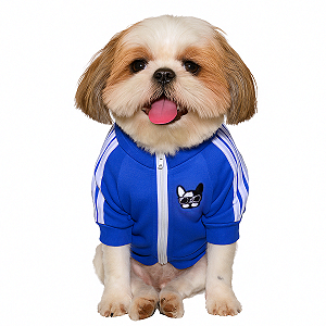 MOLETOM AZUL ESPORTIVO PARA CACHORROS "ADIPOP"