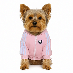 Moletom esportivo rosa para cachorros "Adipop"
