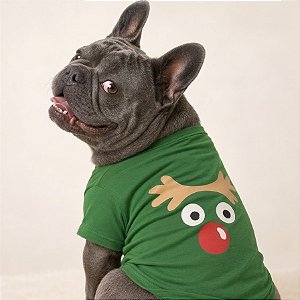 Camiseta de Natal para cachorros "Rena"
