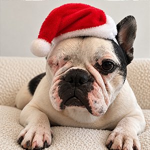 Gorro de Natal em pelúcia para cães