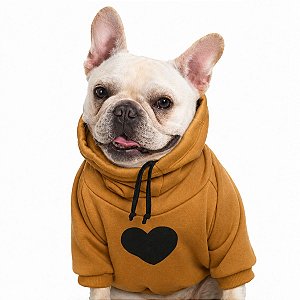 Moletom para cachorros "Love" caramelo