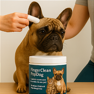 FingerClean PopDog - cuidado suave com o ouvido do seu pet